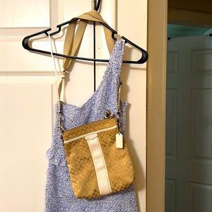 Beautiful coach tan and cream crossbody